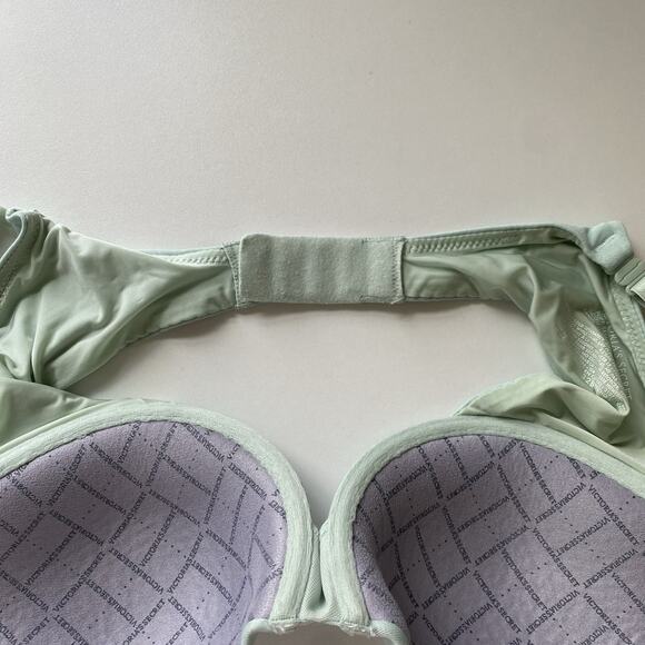 Victoria's Secret Uplift Semi Demi Bra Light Green Size 32B Padded Underwire - Picture 7 of 8